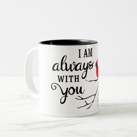 私はいつもあなたと一緒にいる/(鳥)ショウジョウコウカンチョウことわざマグ ツートーンマグカップ (正面左)