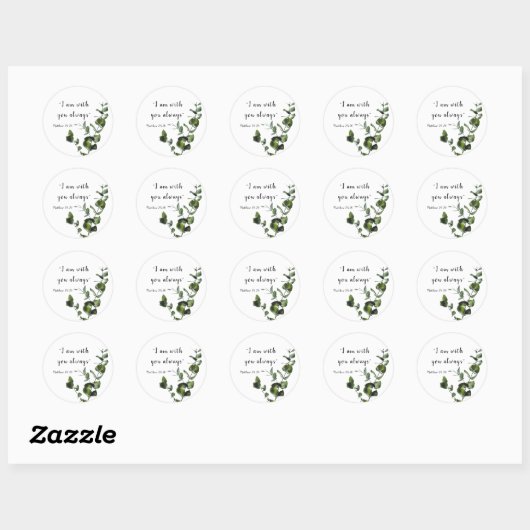 私はいつもあなたと一緒につる植物 ラウンドシール (シート)