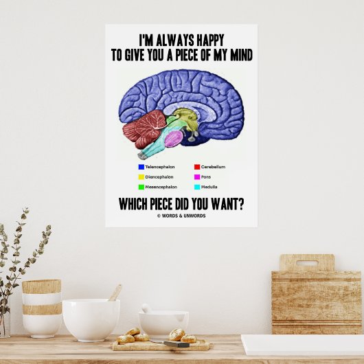 私はいつもあなたに与え心の一部を持って嬉しい ポスター (キッチン)