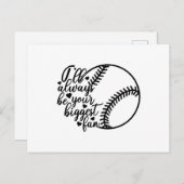 私はいつもあなたの一番のファンソフトボールになる ポストカード (正面/裏面)
