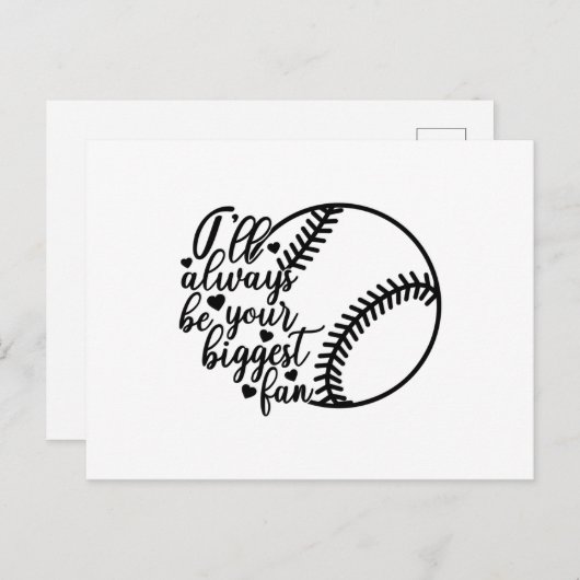 私はいつもあなたの一番のファンソフトボールになる ポストカード (正面/裏面)