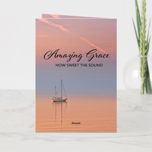 私はいつもあなたの恵みすばらしいクリスチャンを見つけてもいいかな カード (裏面)