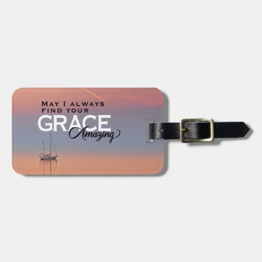私はいつもあなたの恵みすばらしいクリスチャンを見つけてもいいかな ラゲッジタグ (正面横)