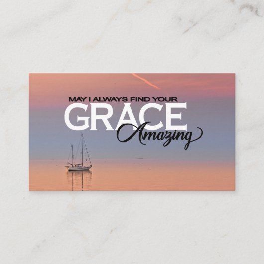 私はいつもあなたの恵みすばらしいクリスチャンを見つけてもいいかな 名刺 (正面)