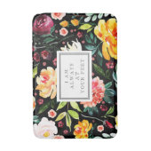 私はいつもあなたの足の花カラフル柄にいる バスマット (正面縦)