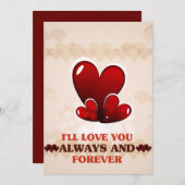 私はいつもあなたを愛し続ける – ハッピーバレンタイン シーズンカード (正面/裏面)