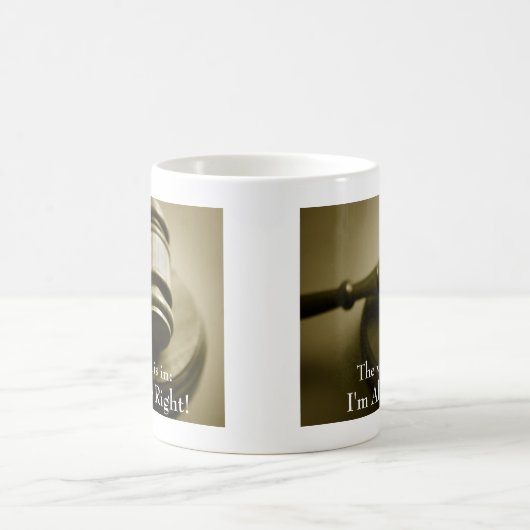 私はいつもジャッジおもしろいガユーモアのあるベル コーヒーマグカップ (中央)