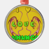 私はいつもジャマイカが大好きだ メタルオーナメント (正面)