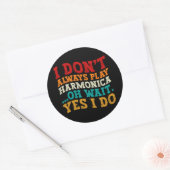 私はいつもハーモニカ遊オ待ちYes私はしない ラウンドシール (封筒)