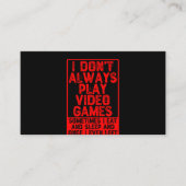 私はいつもビデオゲ遊ームを行わない 名刺 (正面)