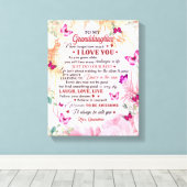 私はいつも一緒にいる、私の孫娘に キャンバスプリント (インサイチュ (ウッドフロア))