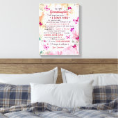 私はいつも一緒にいる、私の孫娘に キャンバスプリント (インサイチュ (寝室))