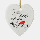 私はいつも一緒にいる – 赤い(鳥)ショウジョウコウカンチョウメモリアル セラミックオーナメント (右)