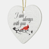私はいつも一緒にいる – 赤い(鳥)ショウジョウコウカンチョウメモリアル セラミックオーナメント (左)