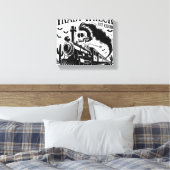 私はいつも列車の難破船のハロウィンではない キャンバスプリント (インサイチュ (寝室))