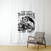 私はいつも列車の難破船のハロウィンではない タペストリー (インサイチュ)
