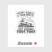 私はいつも列車の難破船…列車おもしろい引用文 シール (シート)