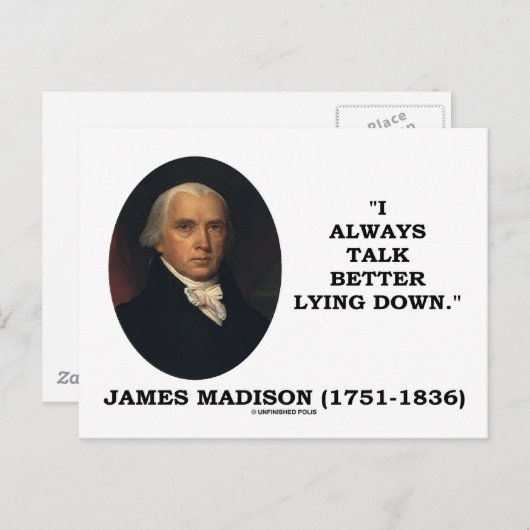 私はいつも嘘をつく方が良い(ジェームス・マディソン) ポストカード (正面/裏面)