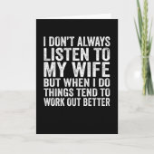 私はいつも妻聞の夫の贈り物に行かない カード (正面)