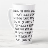 私はいつも感じ嬉しいラテマグカップ カフェラテマグ (左アングル)