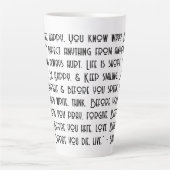 私はいつも感じ嬉しいラテマグカップ カフェラテマグ (正面)