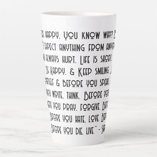 私はいつも感じ嬉しいラテマグカップ カフェラテマグ (正面)