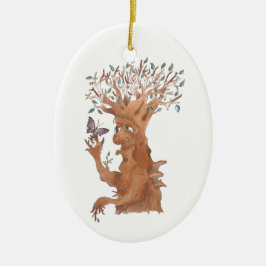 私はいつも新しい友達を作って嬉しい! セラミックオーナメント