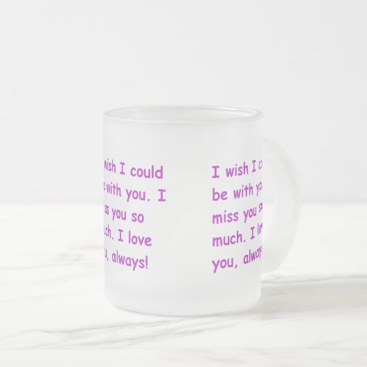 私はいつも望み通りの愛を持っている フロストグラスマグカップ (正面右)