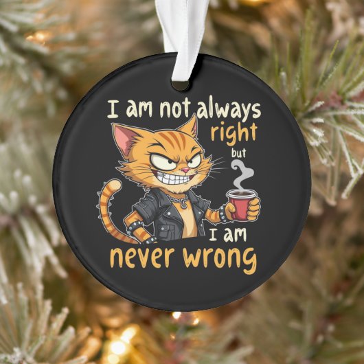 私はいつも正しいとは限らないが、決して間違っていない オーナメント (ツリー)