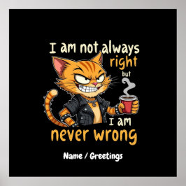 私はいつも正しいとは限らないが、決して間違っていない ポスター