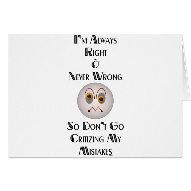 私はいつも正しい (正面横)