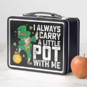 私はいつも運セント・パトリックと小さなポット メタルランチボックス (インサイチュ)