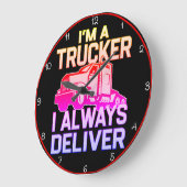 私はいつも配達するトラック運転手だ ラージ壁時計 (傾斜)