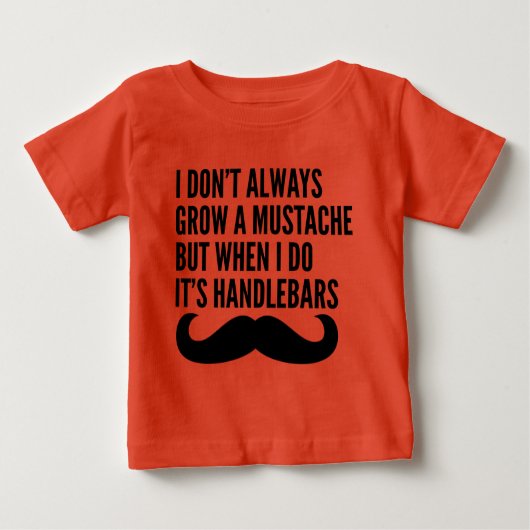 私はいつも顔の毛を育てない ベビーTシャツ (正面)