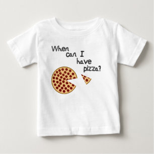 私はいつピザを食べてもいいですか。 ベビーTシャツ