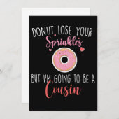 私はいとこの妊娠のお知らせ 招待状 (正面/裏面)