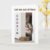 私はいとこ**にハッピーバースデー***言いたい*** カード (黄色い花)