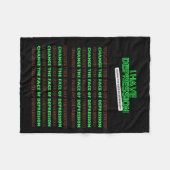 私はうつ病の顔を変える フリースブランケット (正面(横))