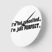 私はうぬぼれていません、私ですちょうど完全 ラウンド壁時計 (傾斜)