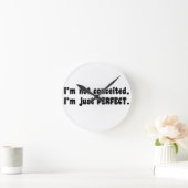 私はうぬぼれていません、私ですちょうど完全 ラウンド壁時計 (ホーム)