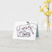 "私はうねり"カードあなたは考えます カード (黄色い花)