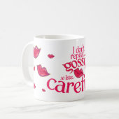 私はうわさ話を繰り返しません、従って注意深く聞いて下さい コーヒーマグカップ (正面左)