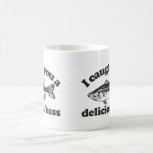 私はおいしい低音つかまえました コーヒーマグカップ (中央)