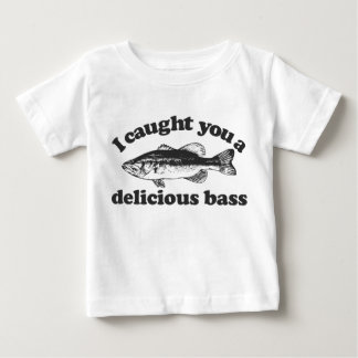 私はおいしい低音つかまえました ベビーTシャツ