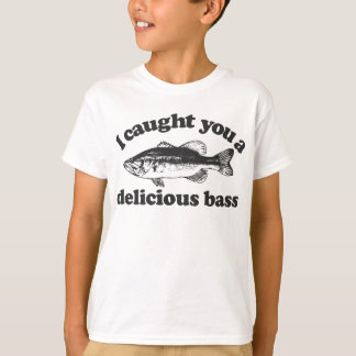 私はおいしい低音つかまえました Tシャツ