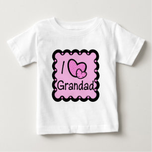 私はおじいさんかわいいTシャツが大好き ベビーTシャツ