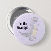 私はおじいちゃんかわいい先史恐竜 缶バッジ (正面&裏面)