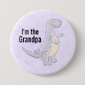 私はおじいちゃんかわいい先史恐竜 缶バッジ (正面)