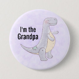 私はおじいちゃんかわいい先史恐竜 缶バッジ