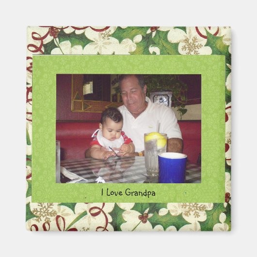 私はおじいちゃんが大好き マグネット (正面)